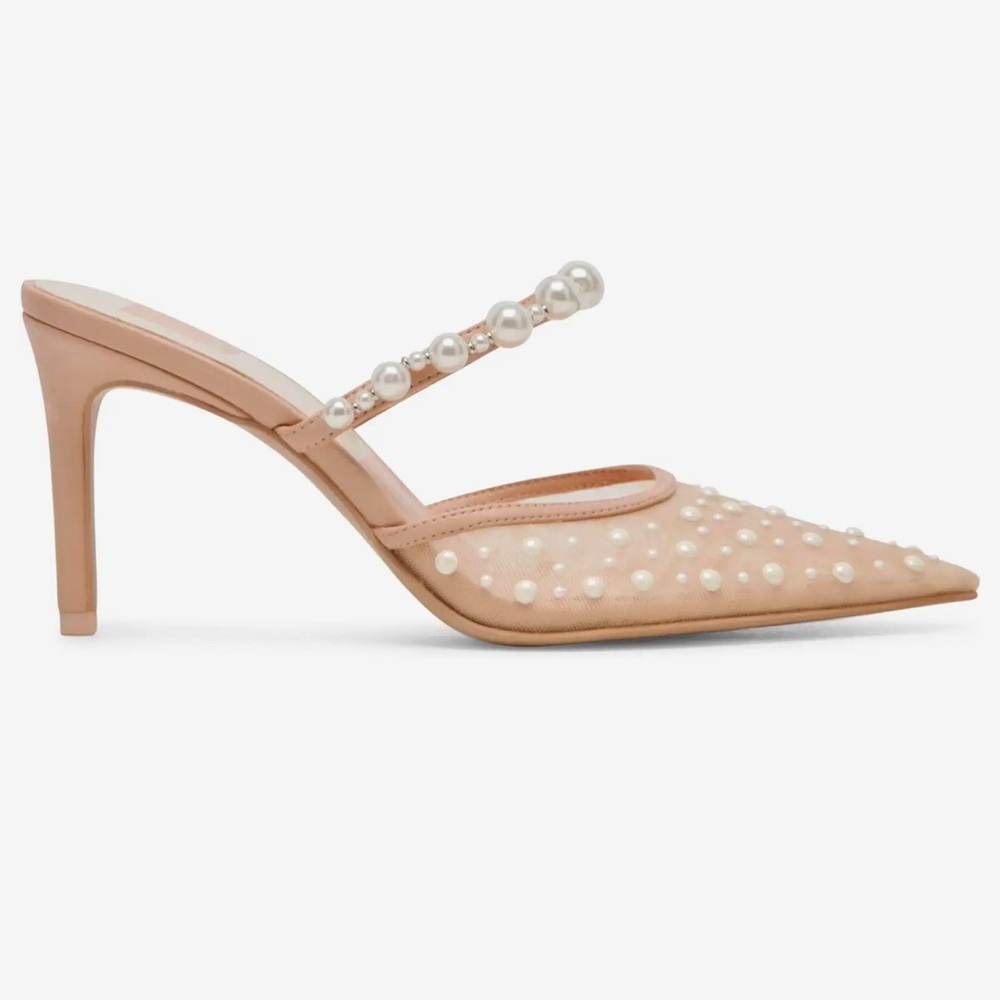 Dolce vita 
Katik Pearl Heels
Size 8.5 
Blush mesh pearl 
Worn once